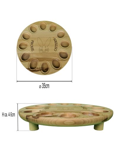 Frohe Ostern Ø35 Holzplatte